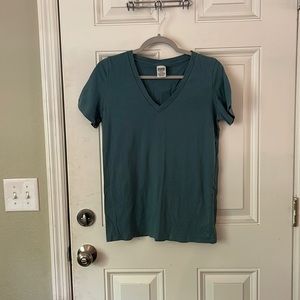 Teal V-neck